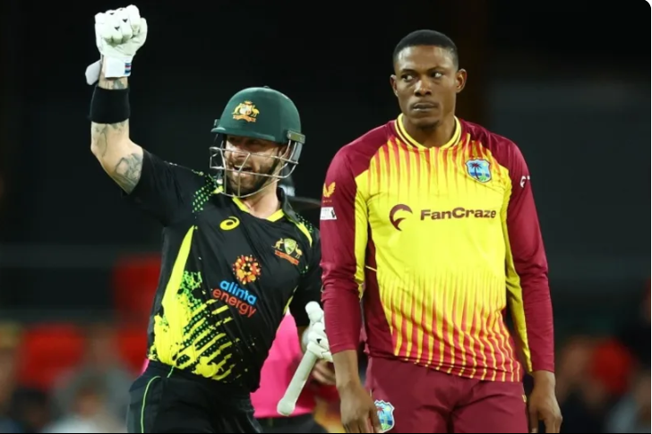 australia-wins-against-west-indies-by-3-wickets-in-1st-t20i-match-of-the-series